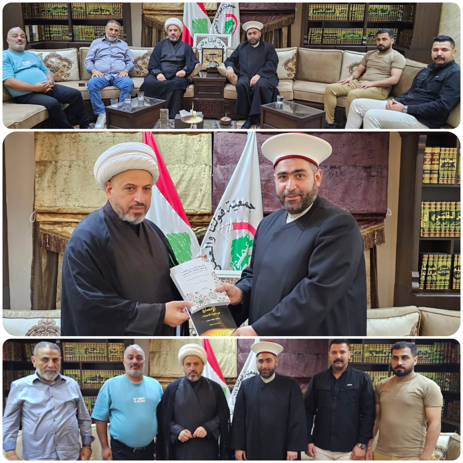 الشيخ الدكتور القطان استقبل الشيخ الخفاجي على رأس وفد من الجمهورية العراقية